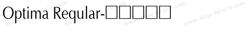 Optima Reqular字体转换